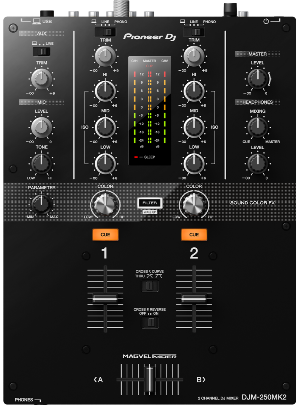 Pioneer DJ DJM-250MK2 – 2-Kanal-DJ-Mixer Kanäle