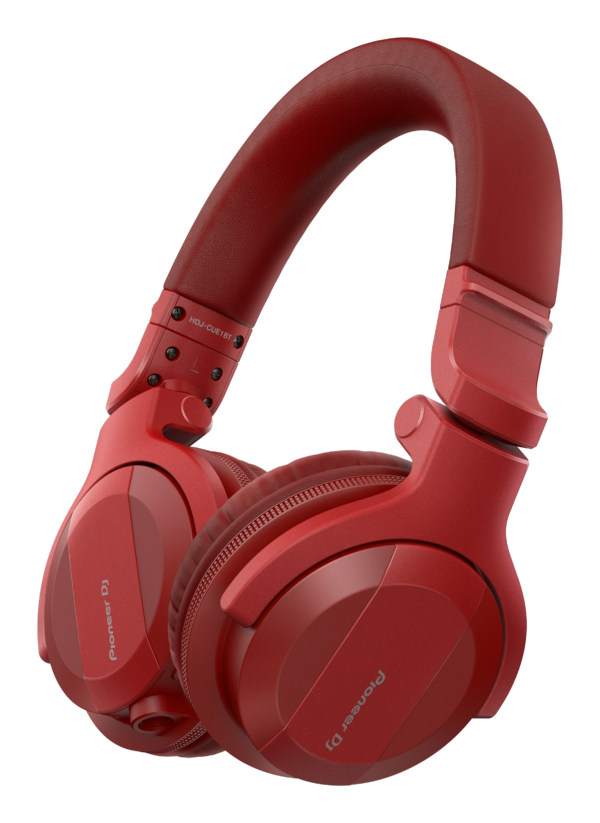 Pioneer DJ HDJ-CUE1BT-R – Faltbarer kabelloser Bluetooth-DJ-Kopfhörer, mattrot