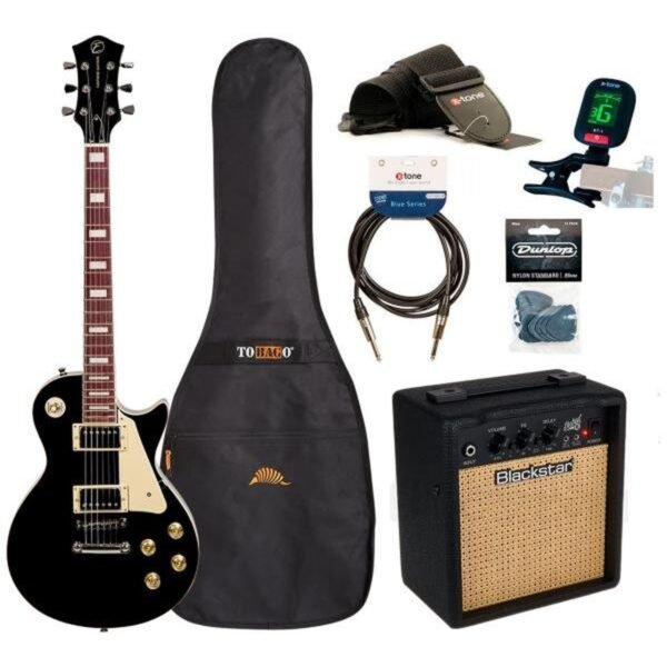 Eastone LP100 + Blackstar Debut 10E + Accessories – Black