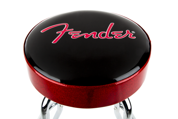 Fender RED SPARKLE LOGO BAR STOOL 30
