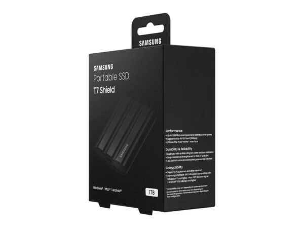 Samsung T7 Shield SSD – accessoires et câblage